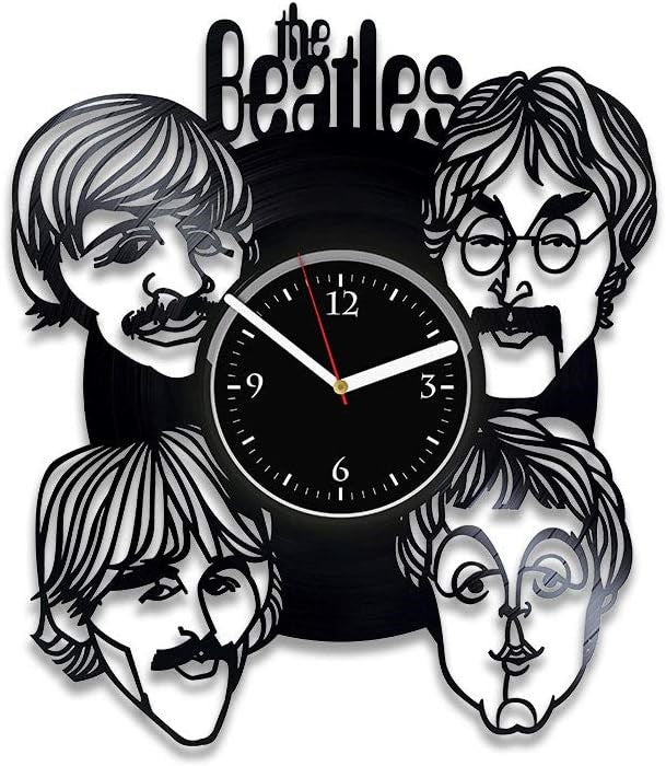 Orologio da parete Beatles caricatura realizzato a mano