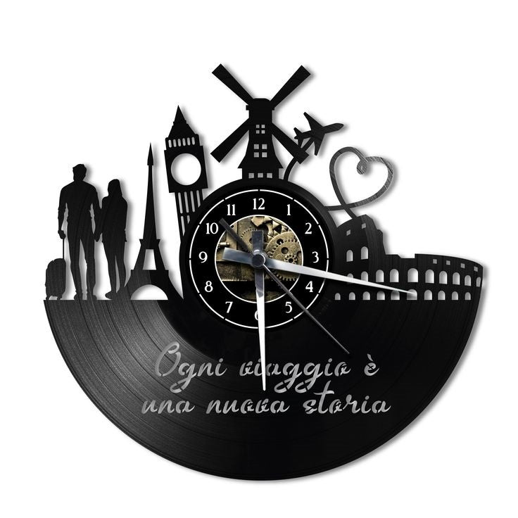 Orologio da parete Family realizzato a mano