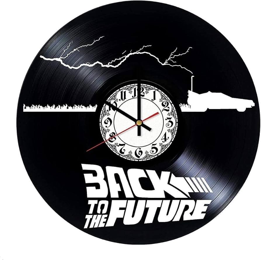 Orologio da parete Back to the Future realizzato a mano