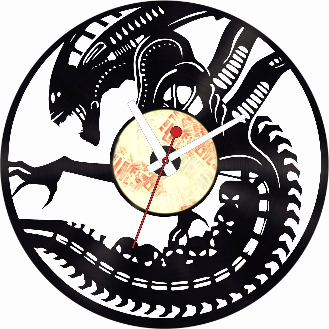 Orologio da parete Alien realizzato a mano