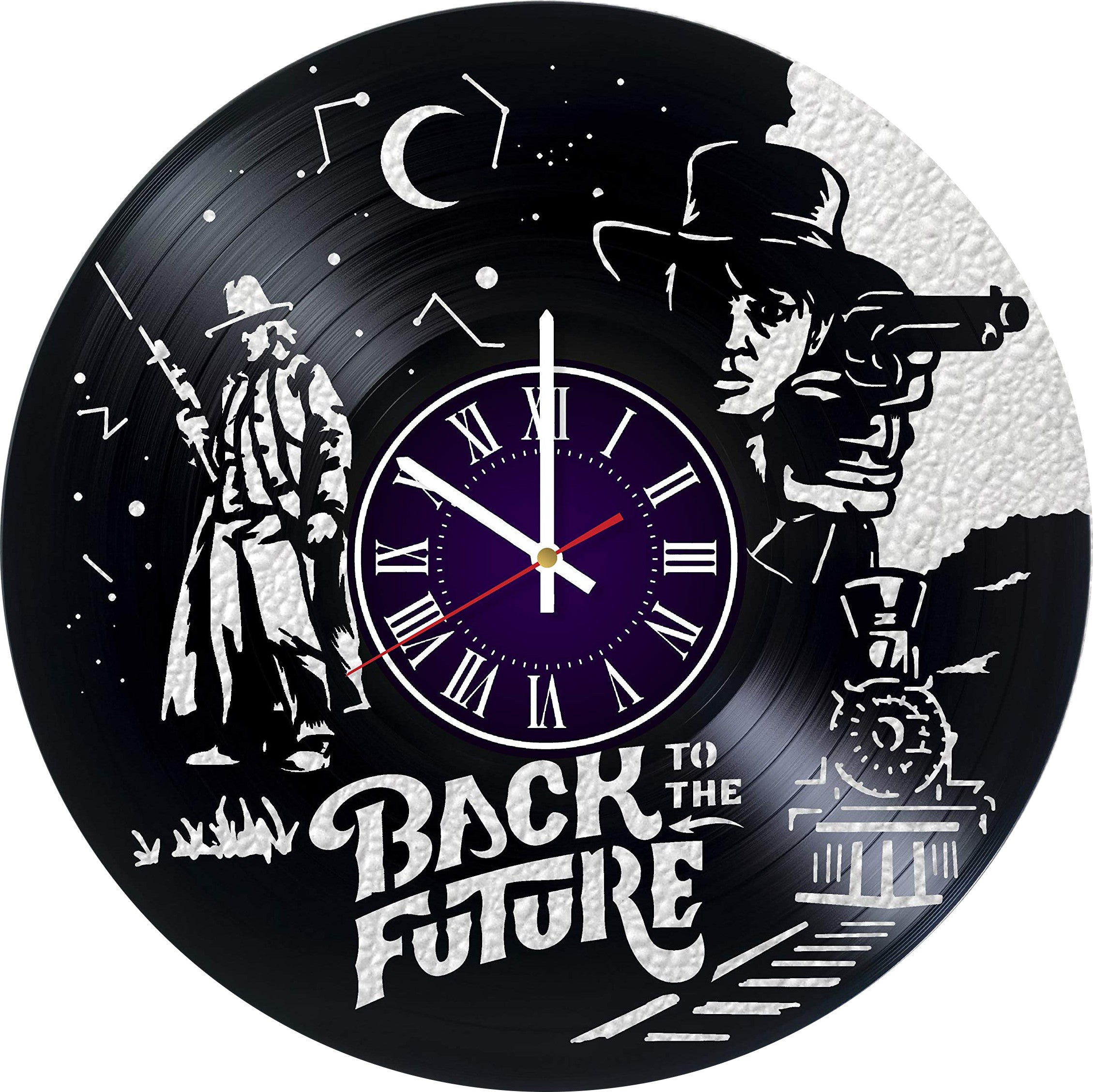 Orologio da parete Back to Future 4 realizzato a mano