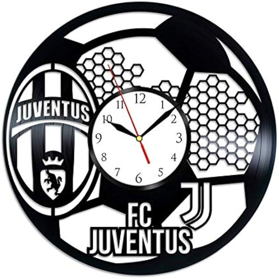 Orologio da parete Juventus realizzato a mano