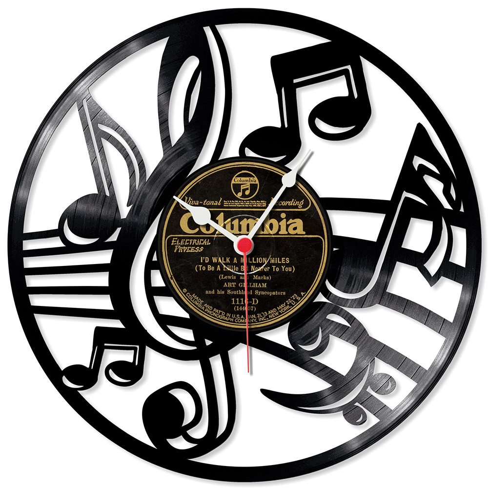 Orologio da parete Note Musicali realizzato a mano