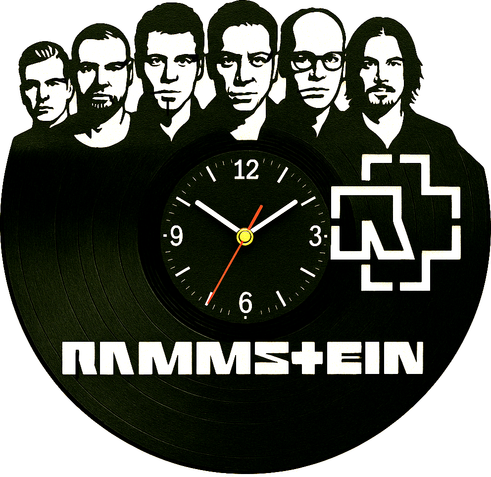 Orologio da parete Rammstein realizzato a mano