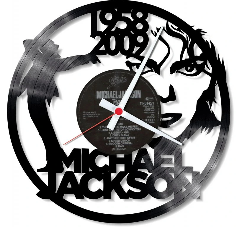 Orologio da parete Michael Jackson realizzato a mano