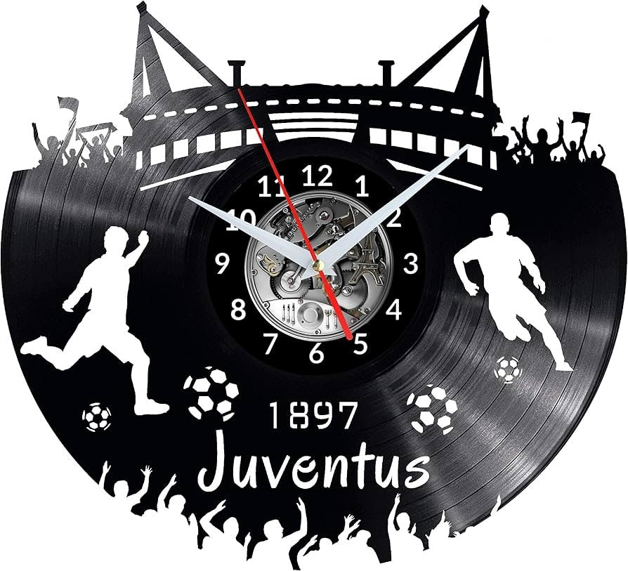 Orologio da parete Juventus Calcio realizzato a mano