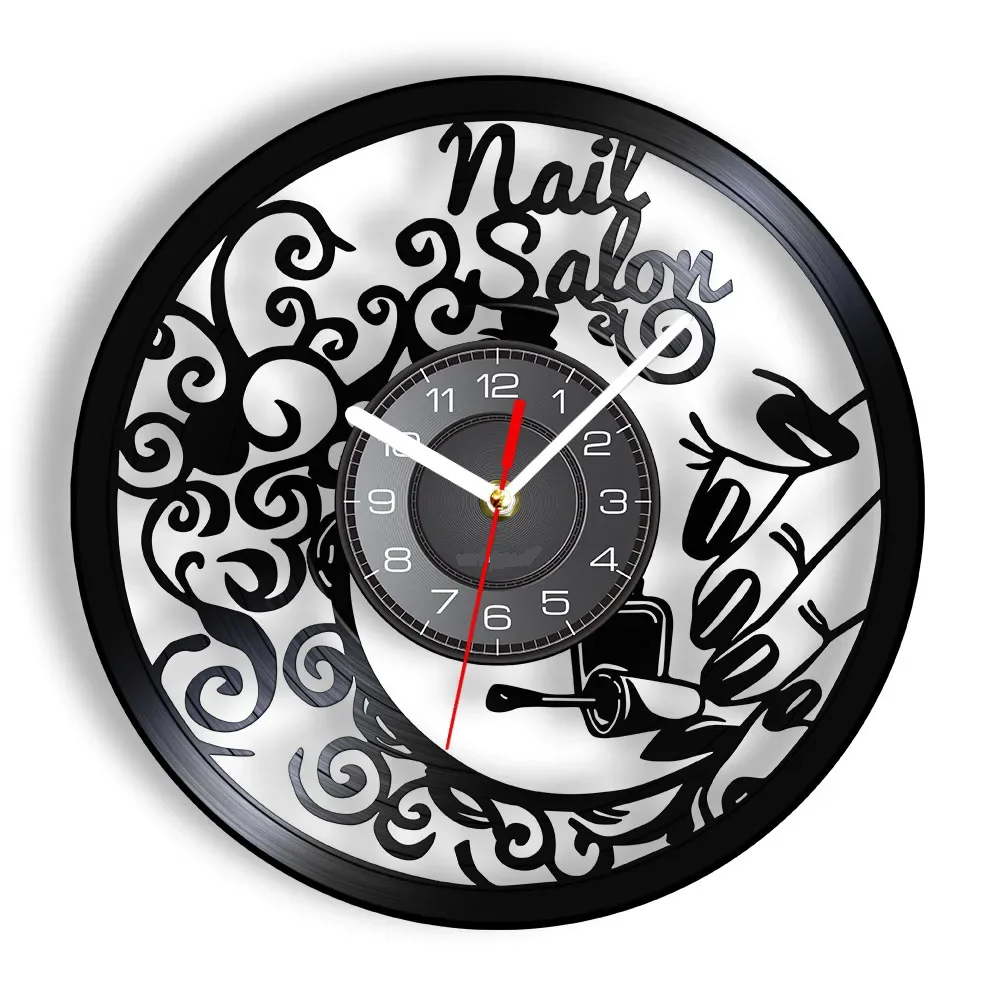 Orologio da parete Nail Salon realizzato a mano