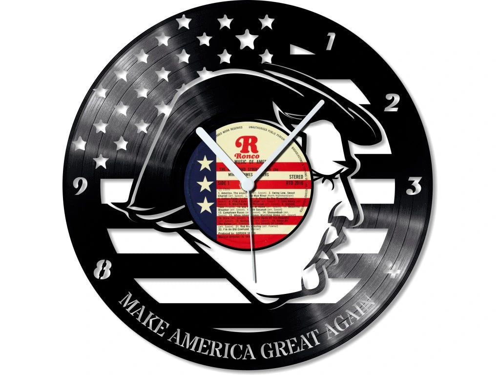 Orologio da parete Donald Trump USA realizzato a mano