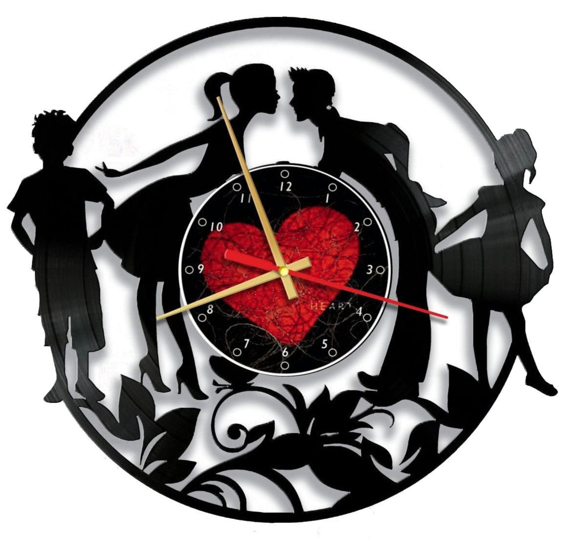 Orologio da parete Family Love realizzato a mano