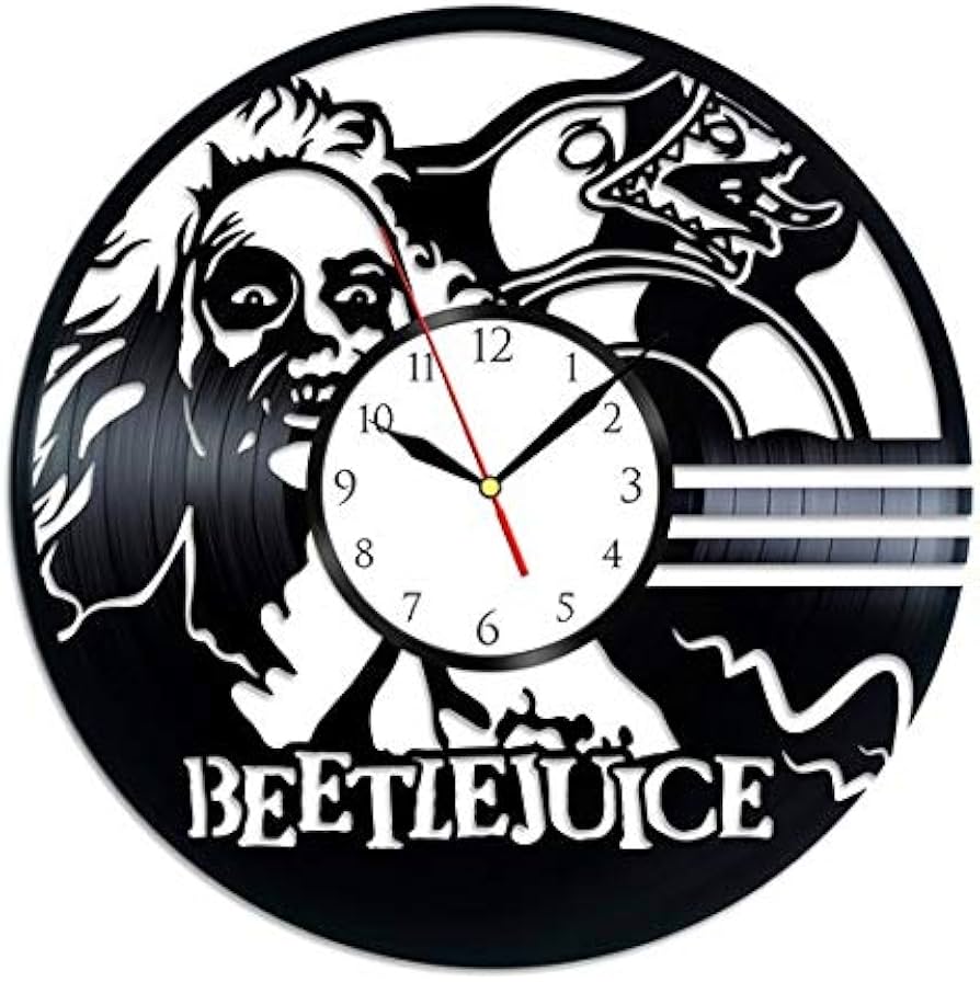 Orologio da parete Beetlejuice realizzato a mano
