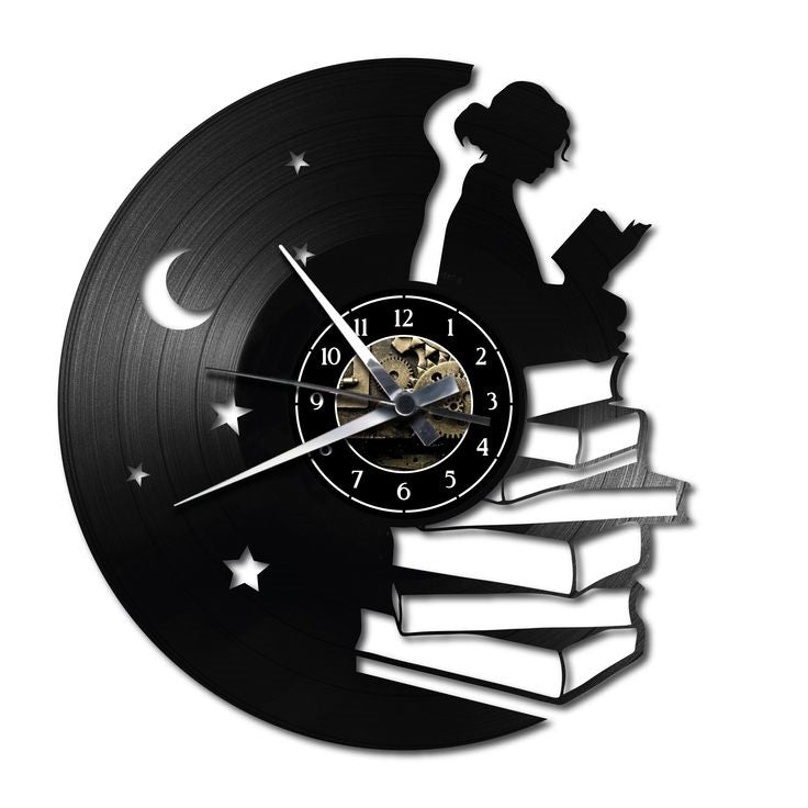 Orologio da parete Libri e fiabe realizzato a mano