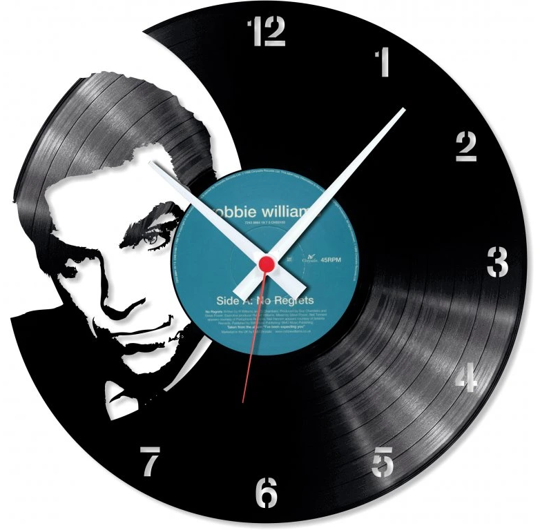 Orologio da parete Robbie Williams realizzato a mano