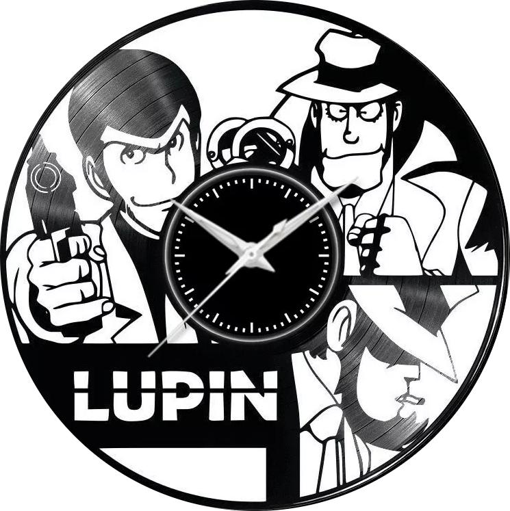 Orologio da parete Lupin Jighen realizzato a mano