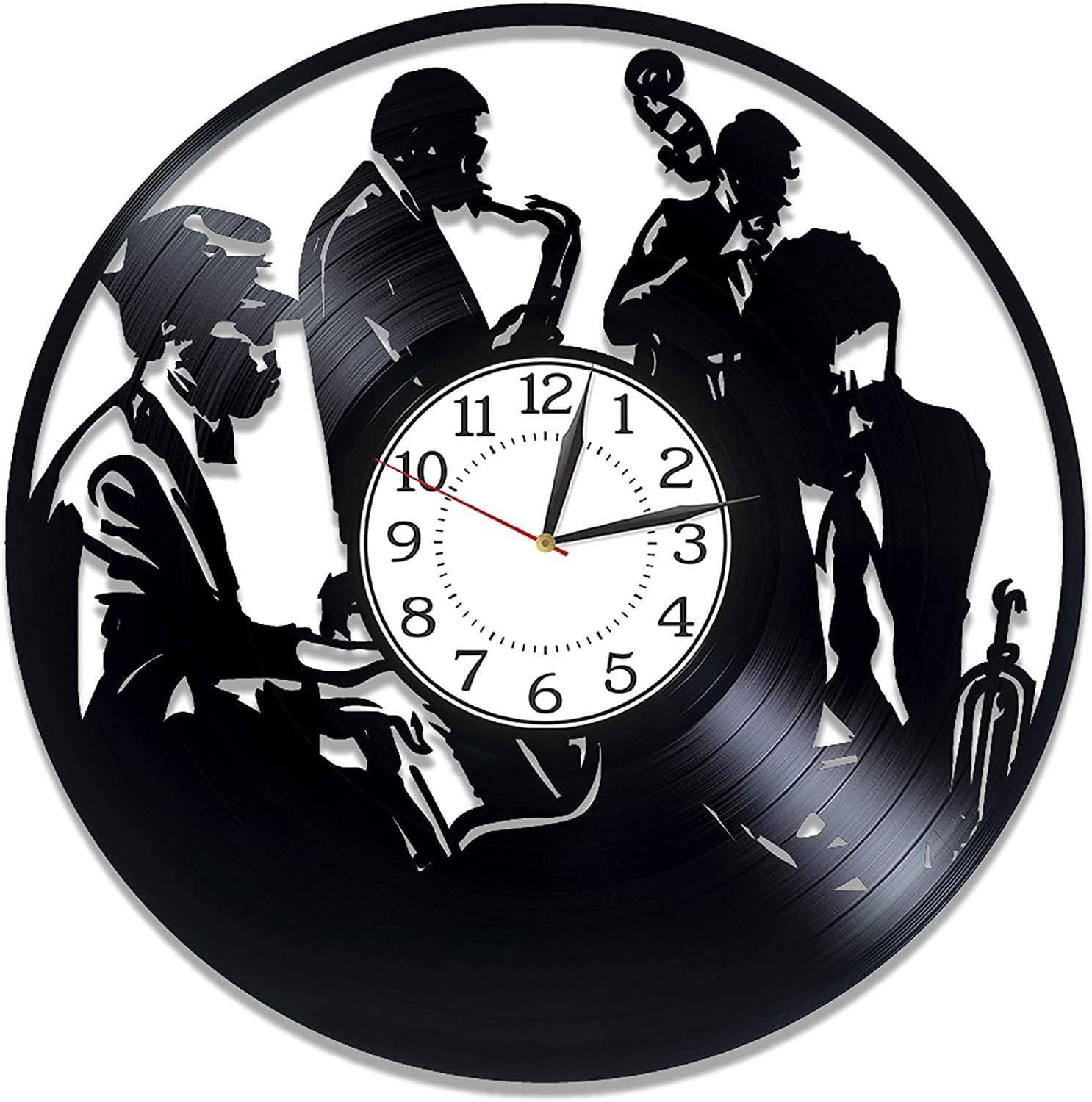 Orologio da parete Jazz Band realizzato a mano