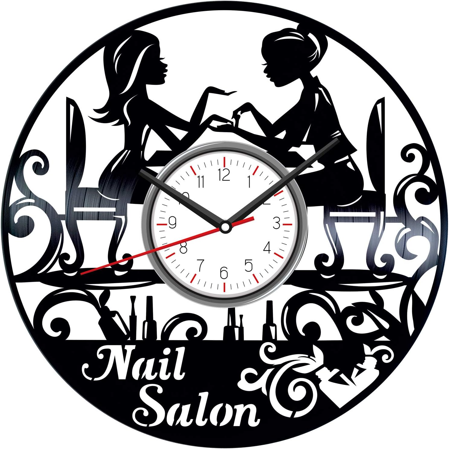 Orologio da parete Nail salon onicotecnica realizzato a mano