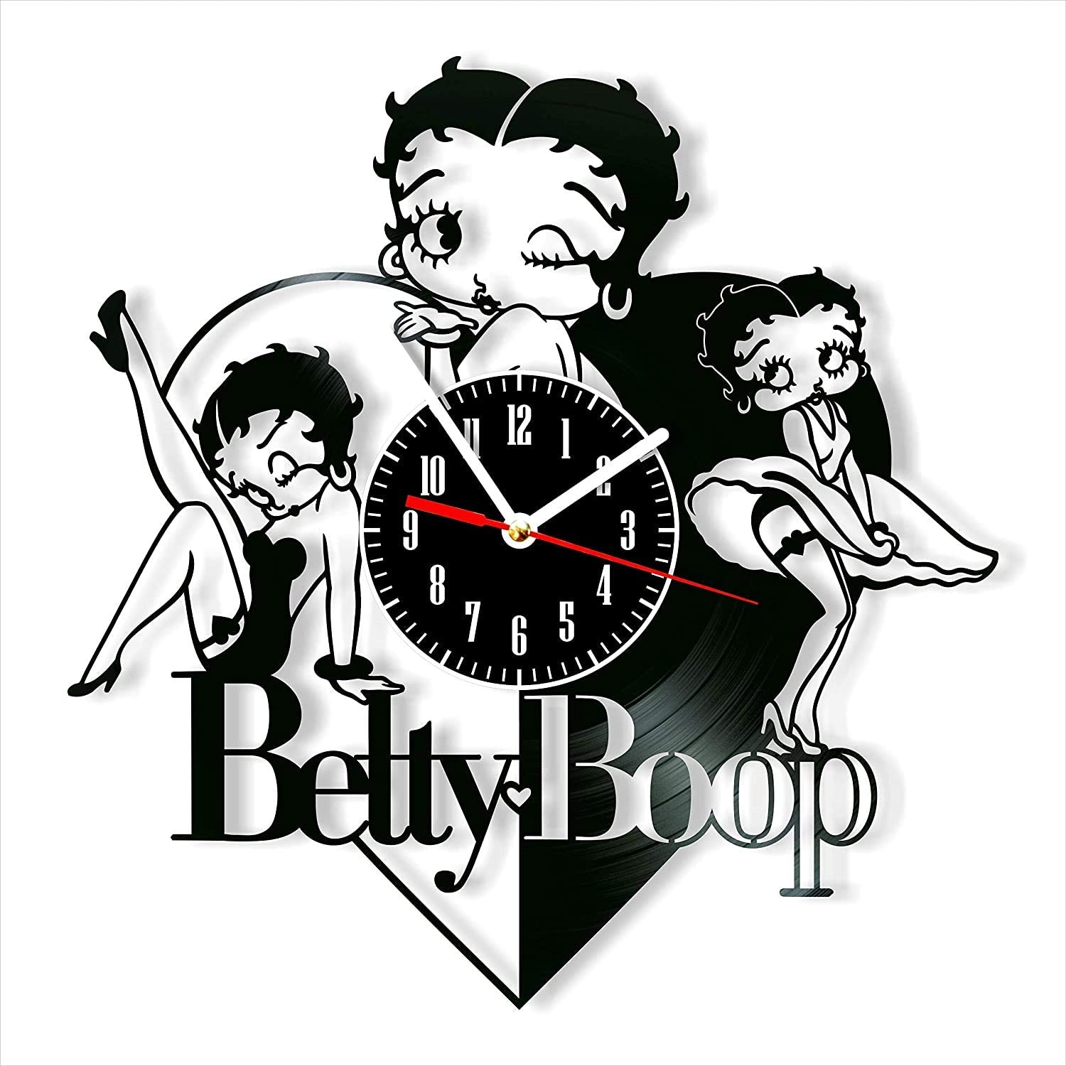 Orologio da parete Betty Boop realizzato a mano