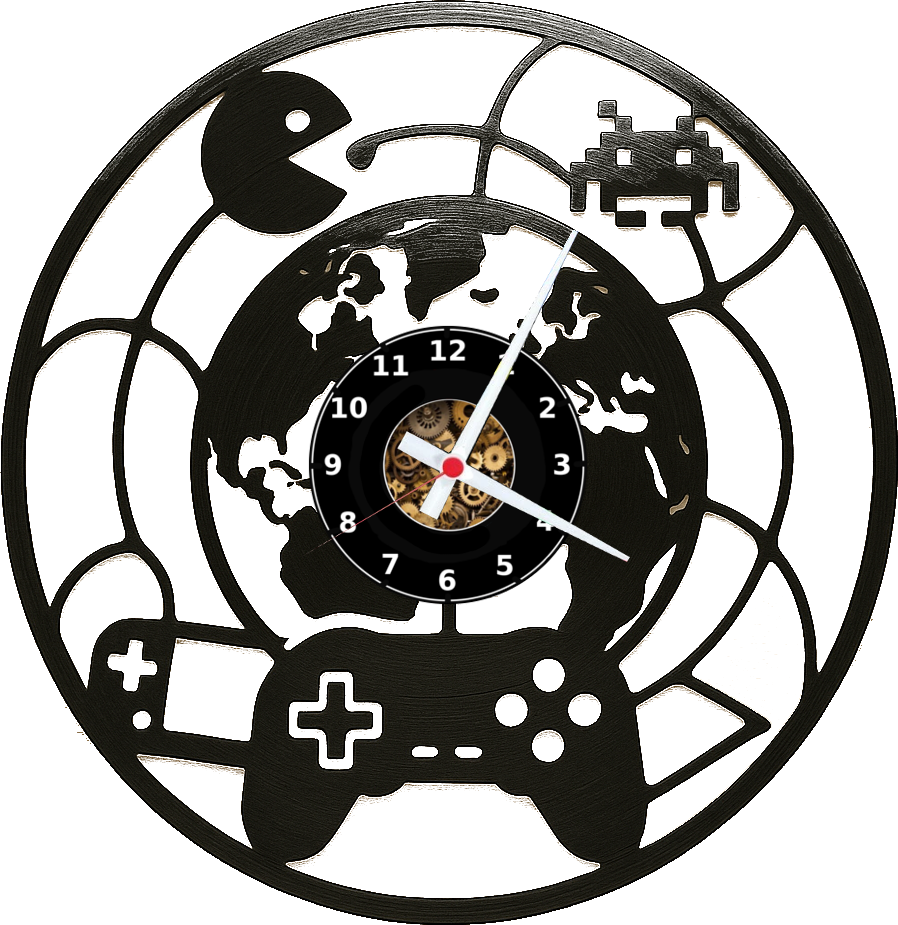 Orologio da parete Videogiochi realizzato a mano