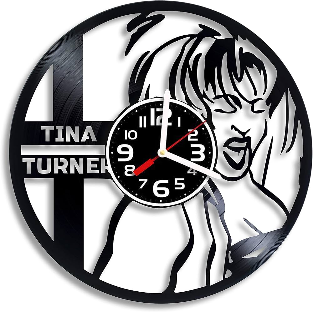 Orologio da parete Tina Turner realizzato a mano