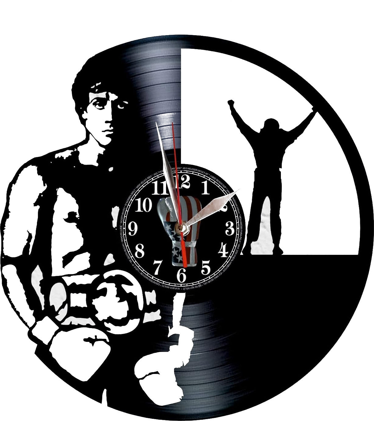Orologio da parete Rocky Balboa realizzato a mano