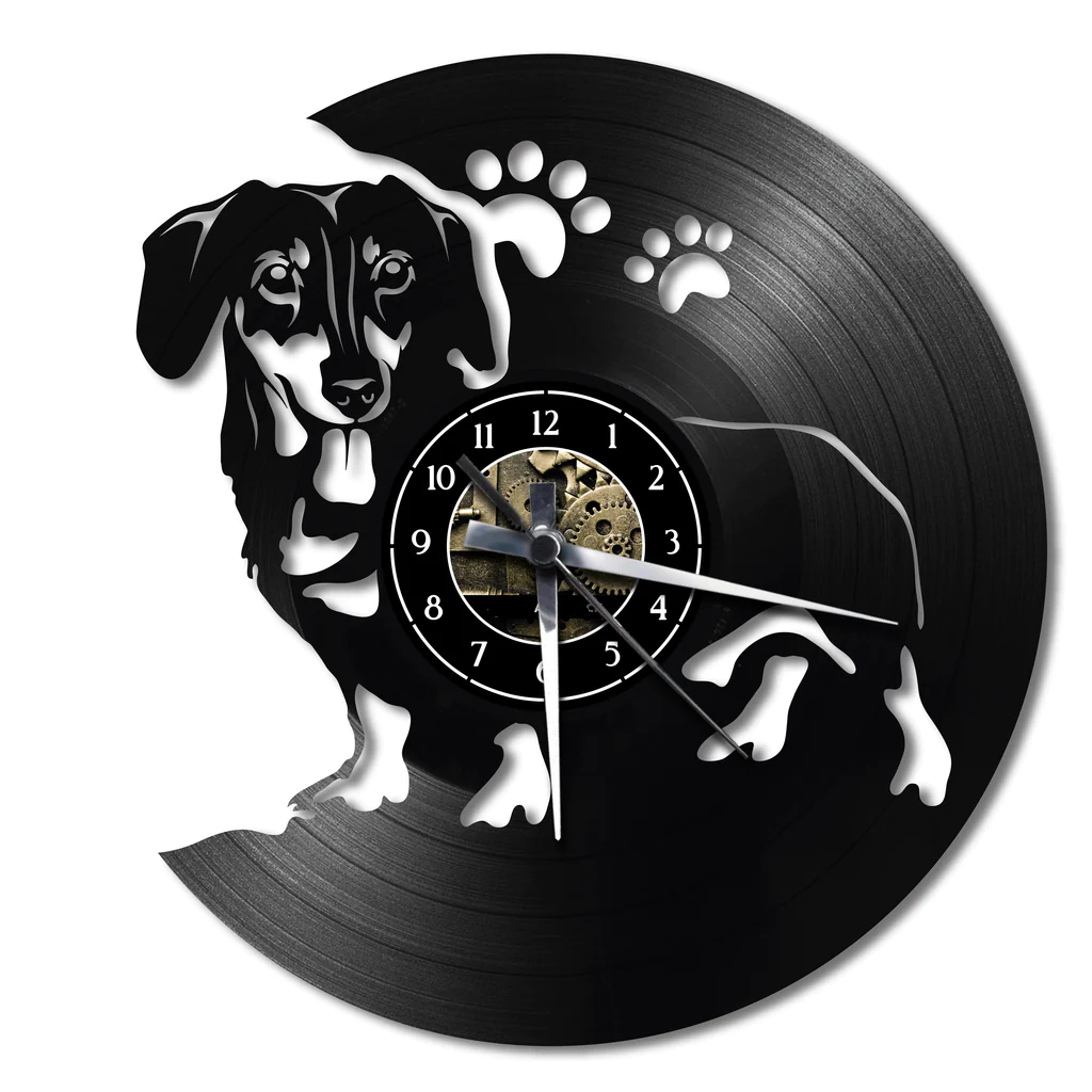 Orologio da parete Bassotto realizzato a mano