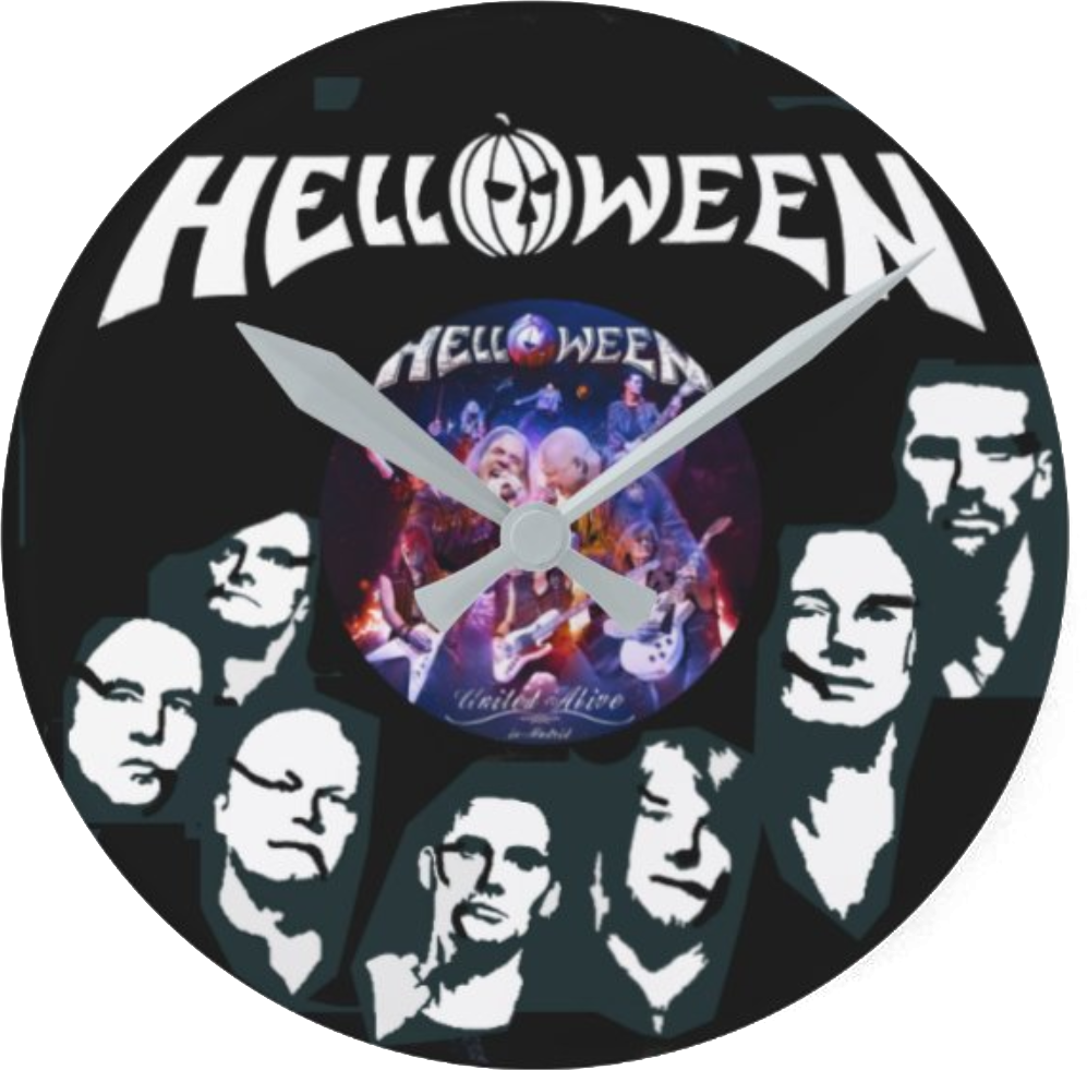 Orologio da parete Helloween Band 2 realizzato a mano