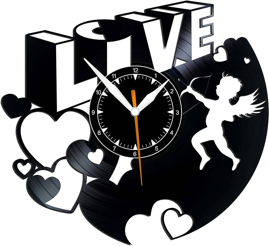 Orologio da parete Love Angel realizzato a mano