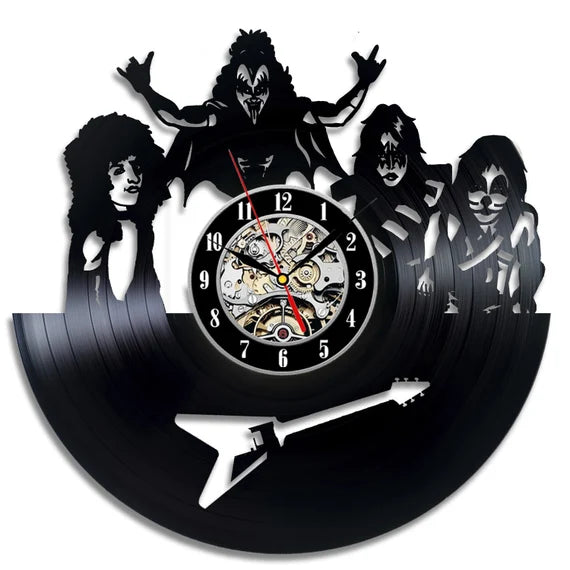 Orologio da parete Kiss Band realizzato a mano
