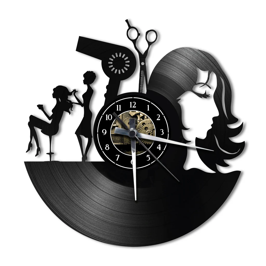 Orologio da parete Parrucchiera realizzato a mano