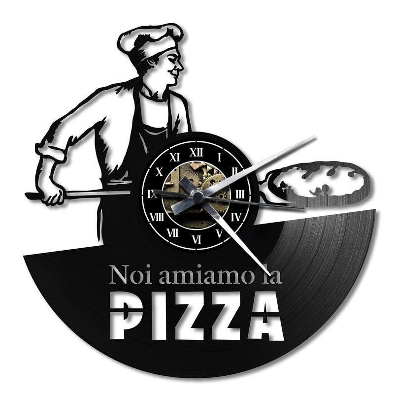 Orologio da parete Noi amiamo la Pizza realizzato a mano