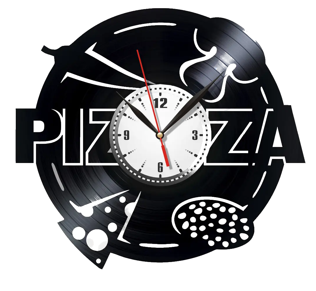 Orologio da parete Pizzeria realizzato a mano
