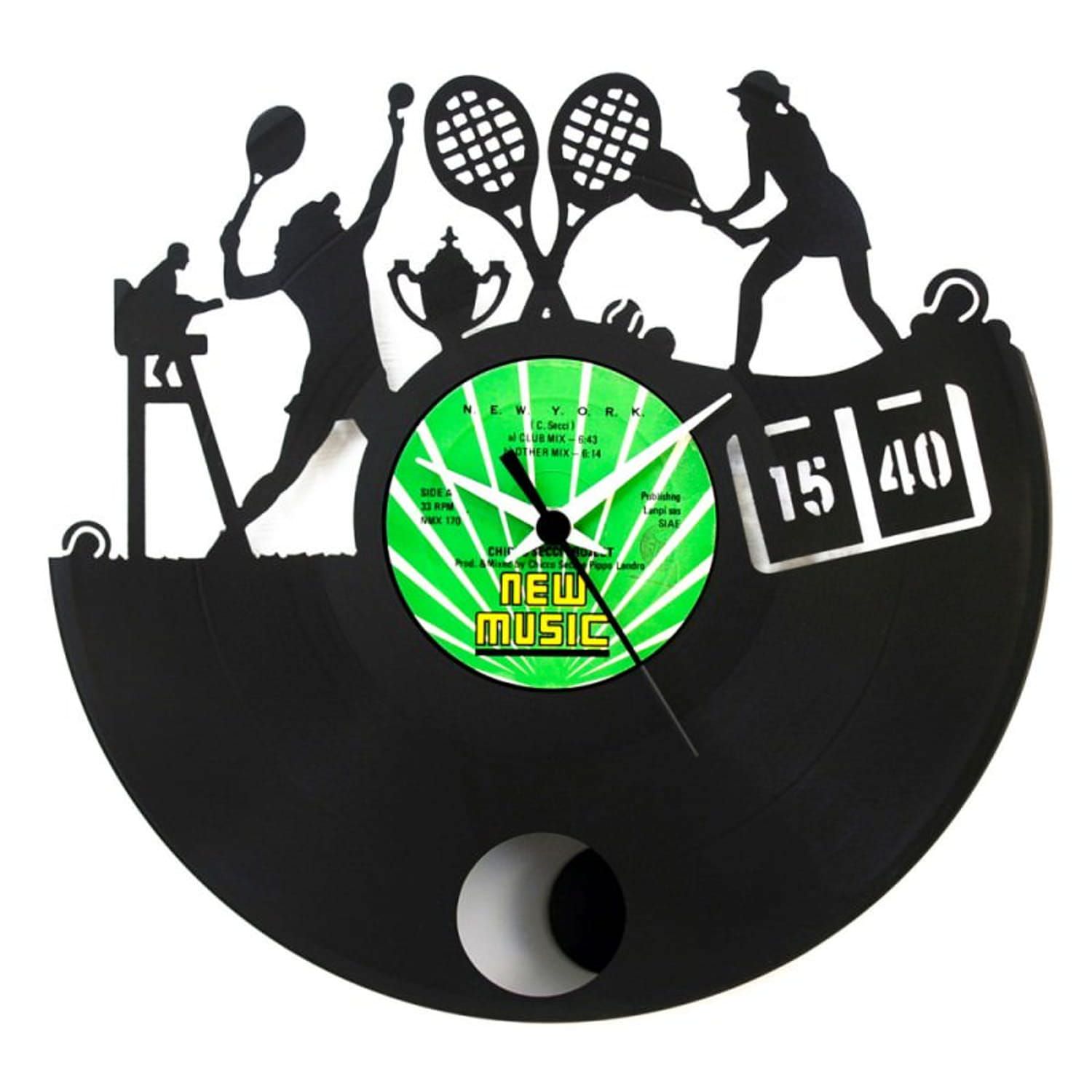 Orologio da parete Tennis realizzato a mano