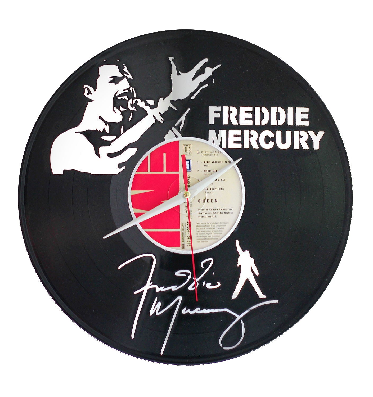 Orologio da parete Freddy Mercury realizzato a mano
