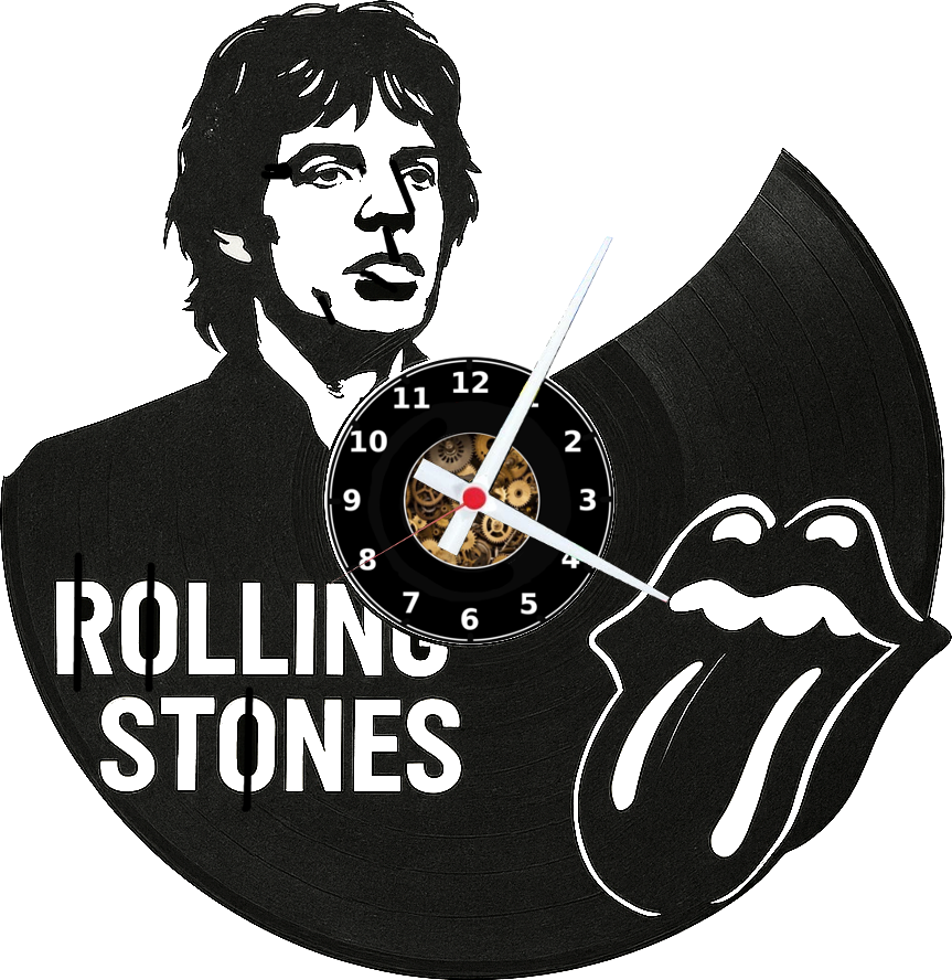 Orologio da parete Rolling Stones realizzato a mano