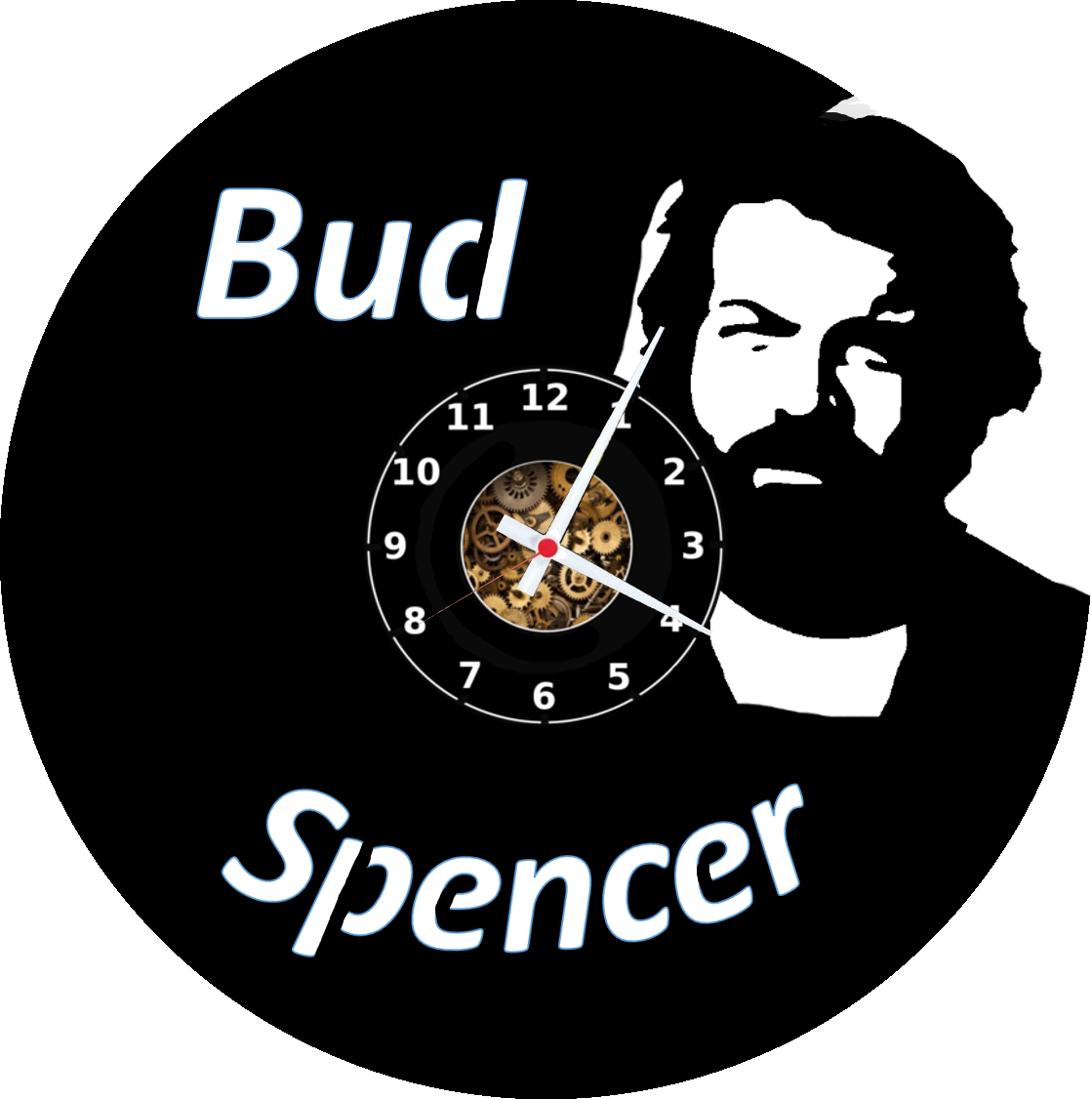 Orologio da parete Bud Spencer realizzato a mano
