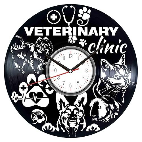 Orologio da parete Clinica veterinaria realizzato a mano