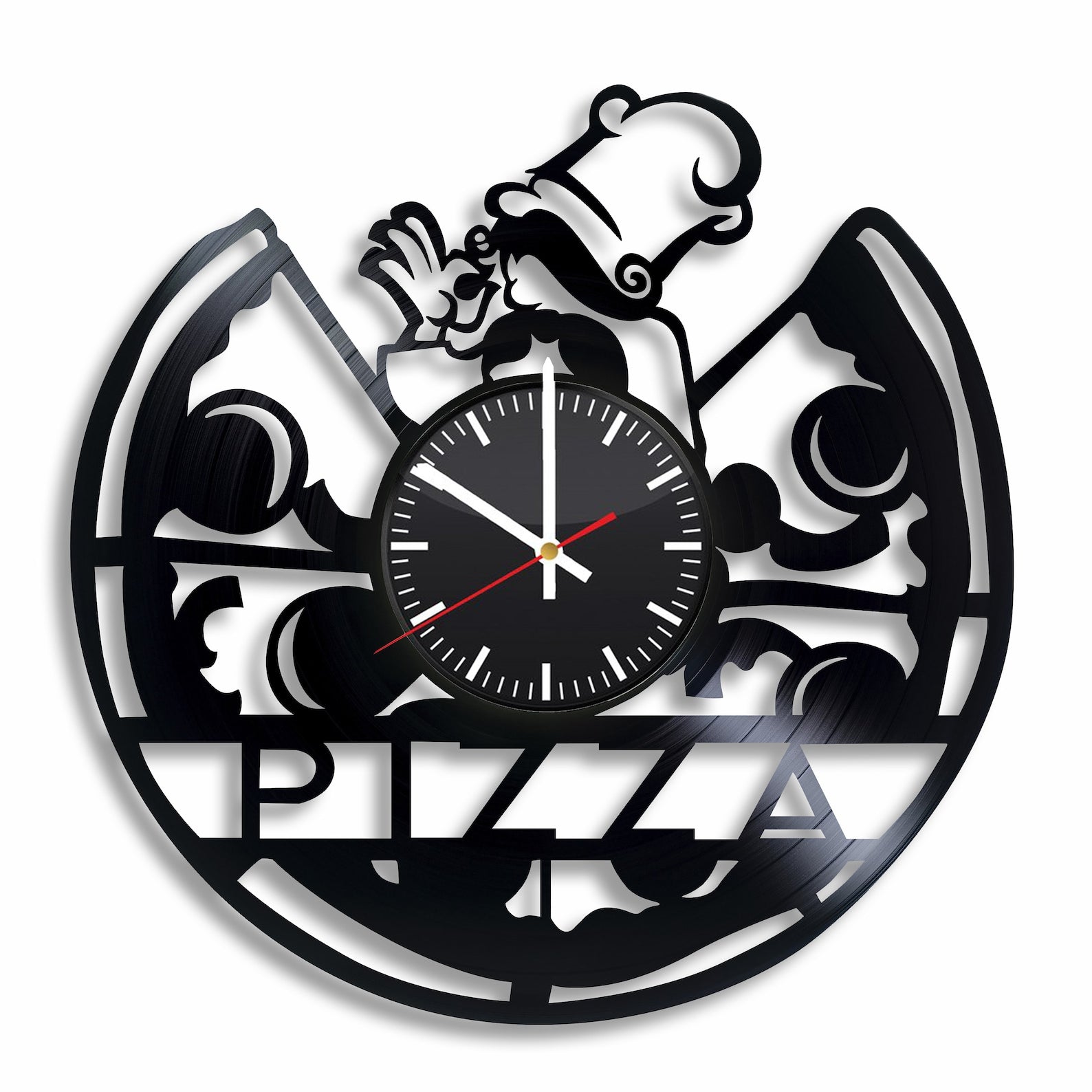 Orologio da parete Pizza realizzato a mano