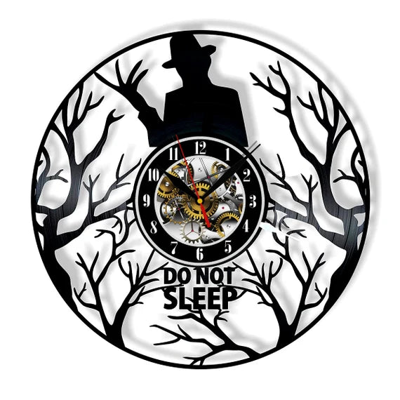 Orologio da parete Nightmare realizzato a mano