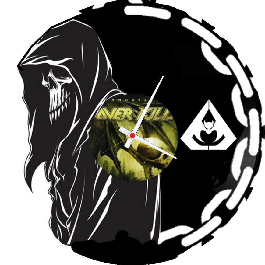 Orologio da parete Overkill realizzato a mano
