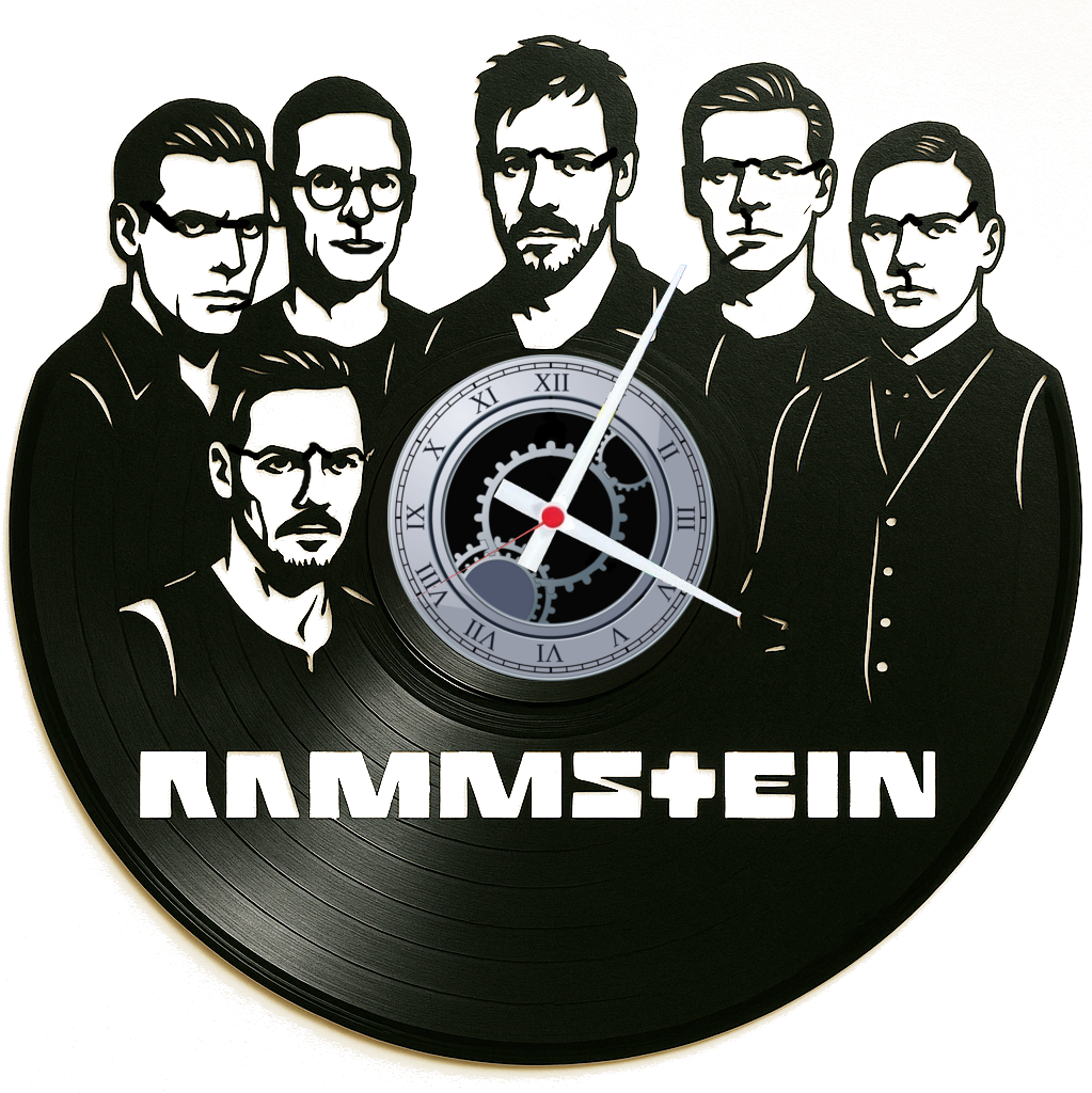 Orologio da parete Rammstein 8 realizzato a mano