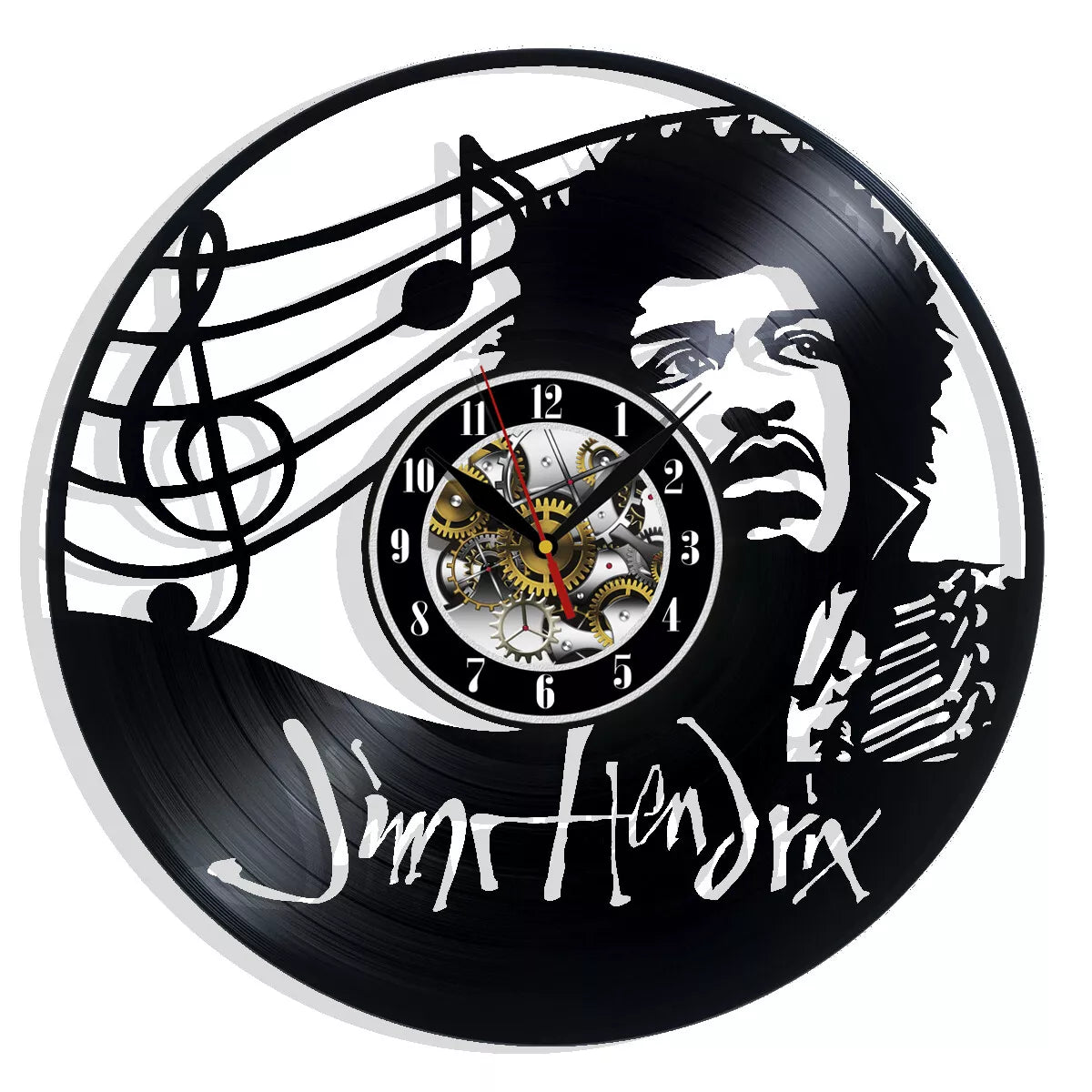 Orologio da parete Jimi Hendrix realizzato a mano