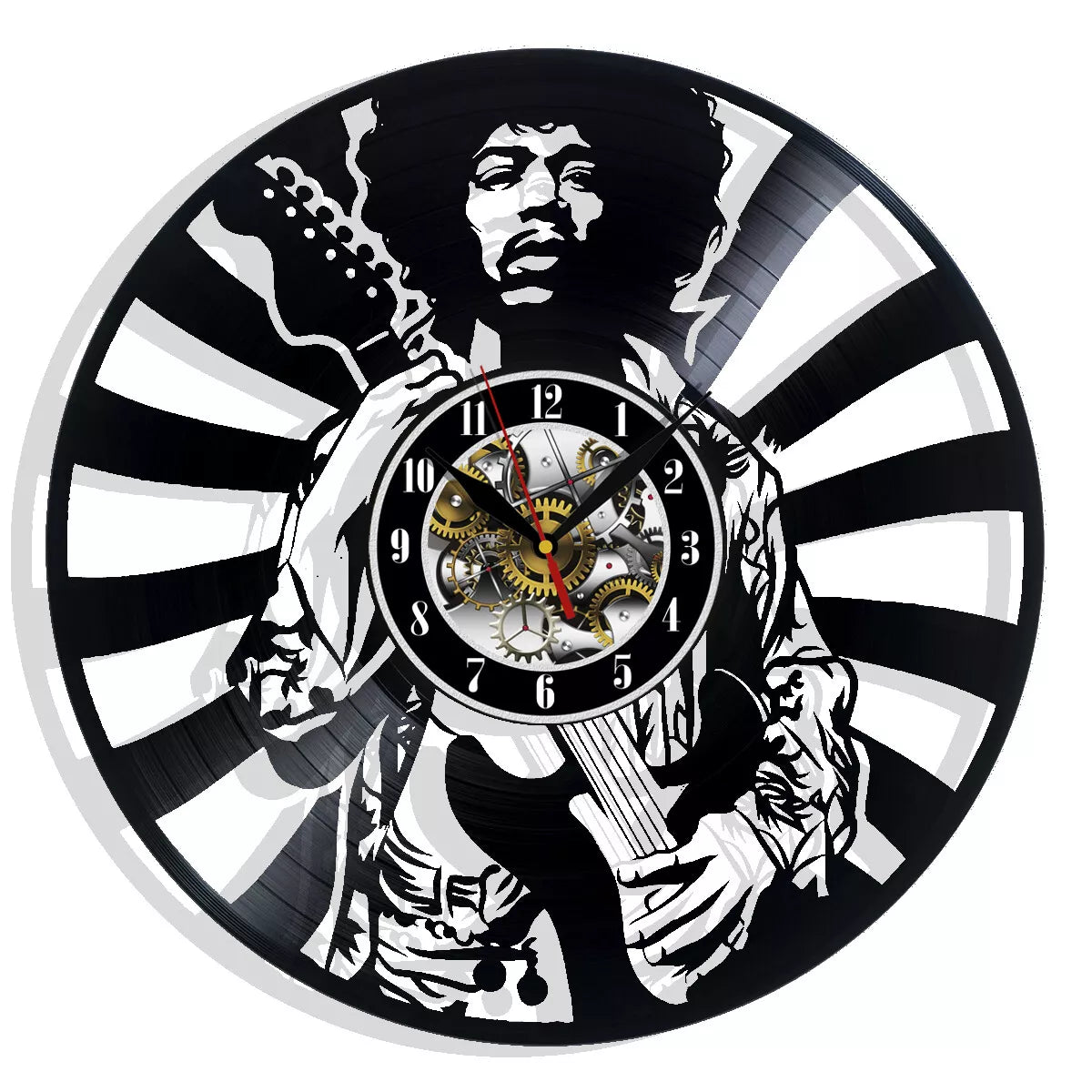 Orologio da parete Jimi Hendrix 2 realizzato a mano