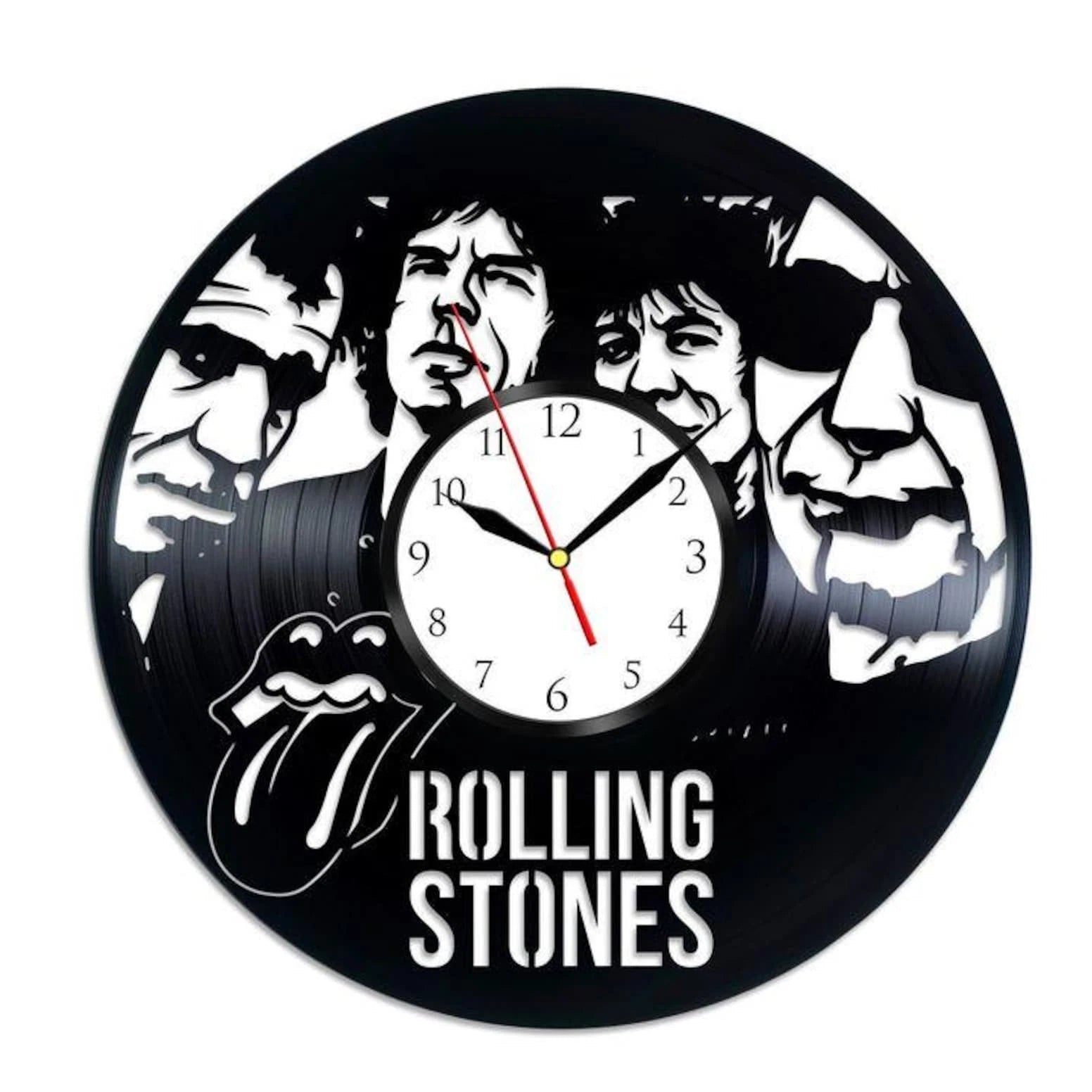 Orologio da parete Rolling Stones realizzato a mano